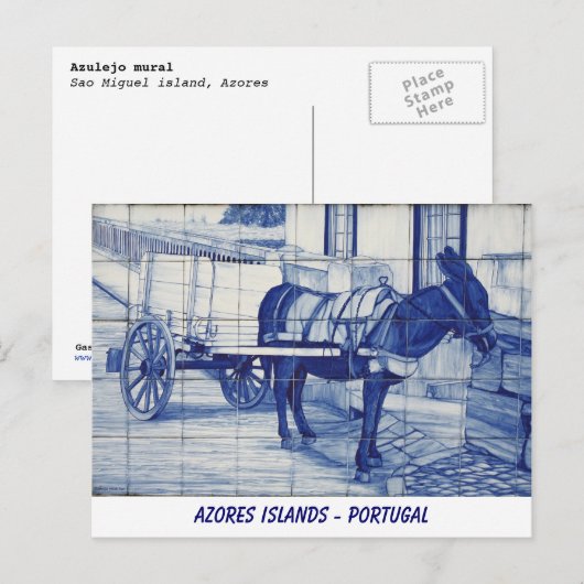 Azulejo mural briefkaart (Voorkant / Achterkant)