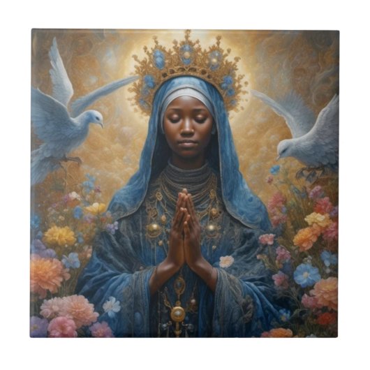 Azulejo Nossa Senhora Aparecida Tegeltje (Voorkant)