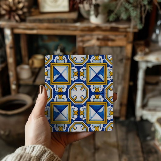 Azulejo Pattern Authentic Portuguese Home Accent Tegeltje