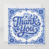 💙 Azulejo-plein bedankkaart (Voorkant)