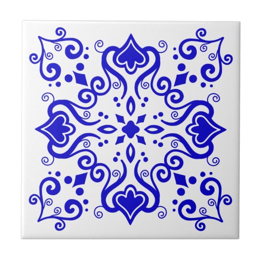 Azulejo Portugal Mediterranean Blue White A01 Tegeltje (Voorkant)
