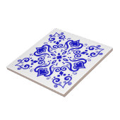 Azulejo Portugal Mediterranean Blue White A01 Tegeltje (Zijkant)