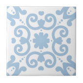 Azulejo Portugal Mediterranean Light Blue White Tegeltje (Voorkant)