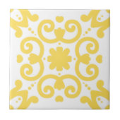 Azulejo Portugal Mediterranean Yellow White 1 Tegeltje (Voorkant)