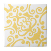 Azulejo Portugal Mediterranean Yellow White 3 Tegeltje (Voorkant)