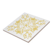Azulejo Portugal Mediterranean Yellow White A01a Tegeltje (Zijkant)
