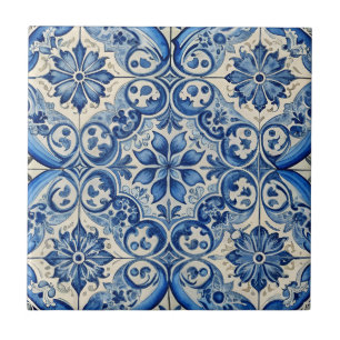  Azulejo Portugees Blauw Patroon Tegeltje