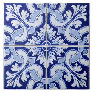 Azulejo Portugees Mediterraan Blauw Wit Tegeltje