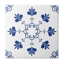 Azulejo Portugees Mediterraan Blauw Wit Tegeltje