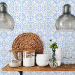 Azulejo Portugees Mediterrane Modern Blue White Tegeltje<br><div class="desc">Deze keramische tegel is perfect voor een modern, oud traditioneel interieurontwerp of backsplash. De tegel is voorzien van een Portugees mediterraan patroon met een stijlvolle, frisse lichtblauwe en witte kleur, die perfect is voor elke ruimte. Gebruik het als een accent in je keuken, badkamer of woonkamer. Verkrijgbaar in twee formaten...</div>