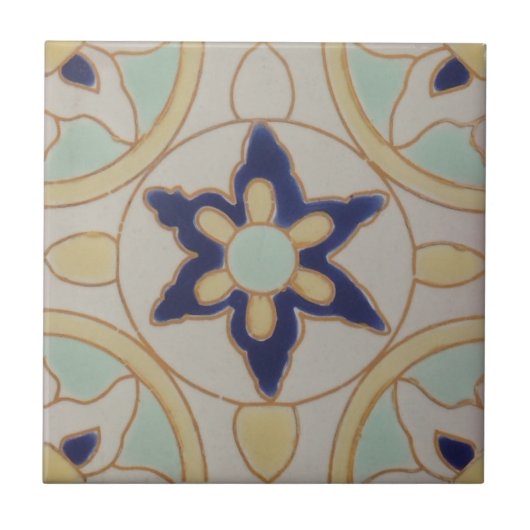 Azulejo Portugees Tegel – blauw 4x4 Tegeltje (Voorkant)