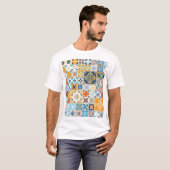 Azulejo Portugees Tegels: Multicolor  T-shirt (Voorkant volledig)