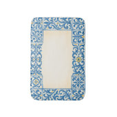 Azulejo Portugese stilstaande aquarelontwerp Badmat (Voorkant Verticaal)