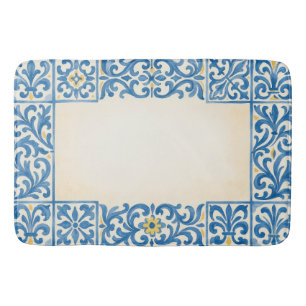 Azulejo Portugese stilstaande aquarelontwerp Badmat