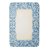 Azulejo Portugese stilstaande aquarelontwerp Badmat (Voorkant Verticaal)