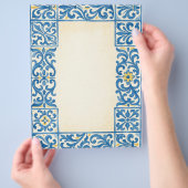 Azulejo Portugese stilstaande aquarelontwerp Flyer (Hand)