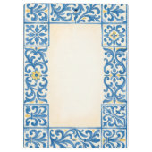 Azulejo Portugese stilstaande aquarelontwerp Klembord (Achterkant)
