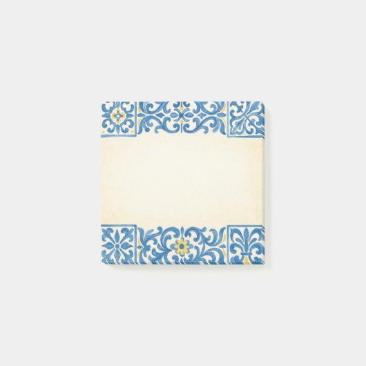 Azulejo Portugese stilstaande aquarelontwerp Post-it® Notes (Voorkant)