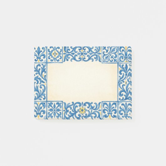 Azulejo Portugese stilstaande aquarelontwerp Post-it® Notes (Voorkant)