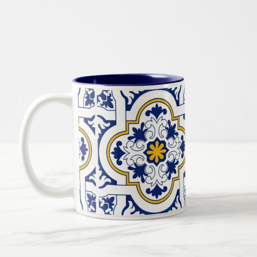 Azulejo português tweekleurige koffiemok (Links)