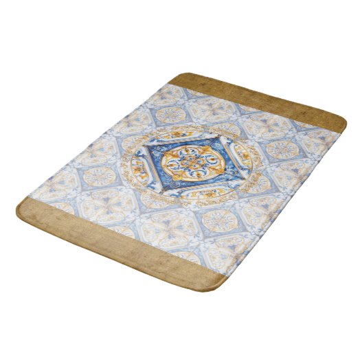 Azulejo Talavera Florentijnse Tegel Look Bath Mat (Gekanteld)