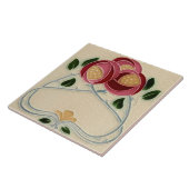 Azulejo Tegel art nouveau style decorative vuurpla Tegeltje (Zijkant)