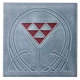 Azulejo Tegel art nouveau style decorative vuurpla Tegeltje