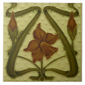 Azulejo Tegel art nouveau style decorative vuurpla Tegeltje (Voorkant)