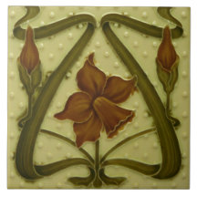 Azulejo Tegel art nouveau style decorative vuurpla