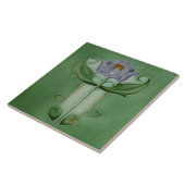Azulejo Tegel art nouveau style decorative vuurpla Tegeltje (Zijkant)