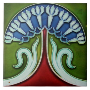 Azulejo Tegel art nouveau style decorative vuurpla Tegeltje