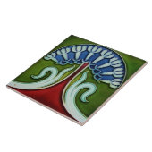 Azulejo Tegel art nouveau style decorative vuurpla Tegeltje (Zijkant)