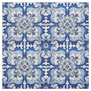 Azulejo Tegel Bloemenpatroon Stof