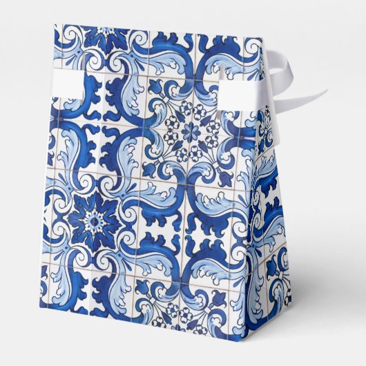 Azulejo Tegel Pattern Bedankdoosjes (Achterkant)