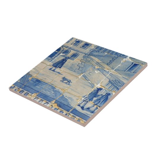 Azulejo-tegel Tegeltje (Zijkant)