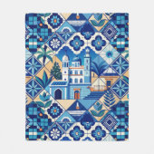 Azulejo Tegels Pattern Fleece Deken (Voorkant)