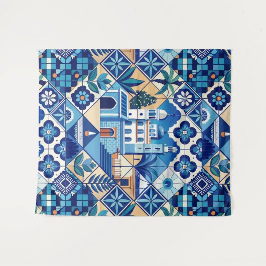 Azulejo Tegels Pattern Wandkleed (Voorkant (horizontaal))