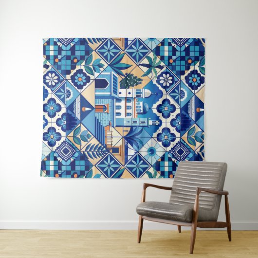 Azulejo Tegels Pattern Wandkleed (In Situ (horizontaal))