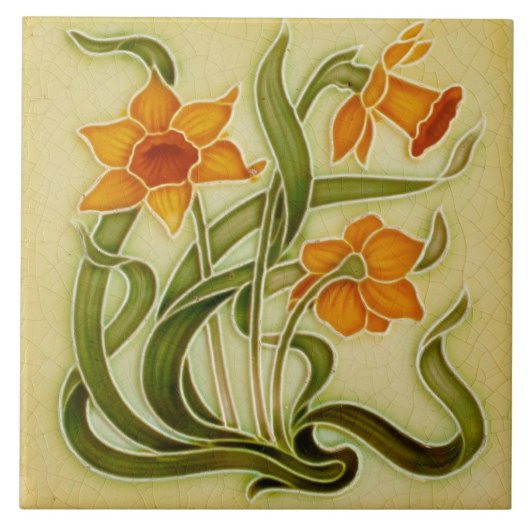 Azulejo Tile art nouveau style decorative fireplac Tegeltje (Voorkant)
