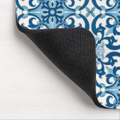 Azulejo Tile Pattern Indigo Blue White Muismat (Hoek)