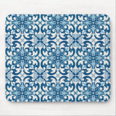 Azulejo Tile Pattern Indigo Blue White Muismat (Voorkant)