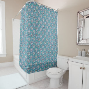 Azulejo Turquoise Douchegordijn