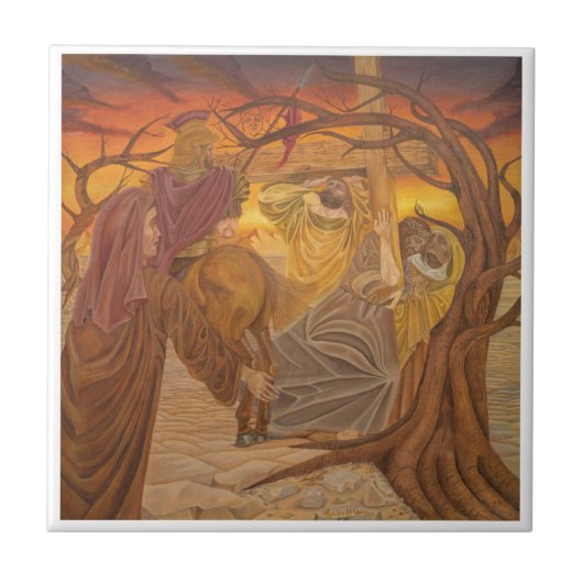 Azulejo - Via Crucis Tegeltje (Voorkant)