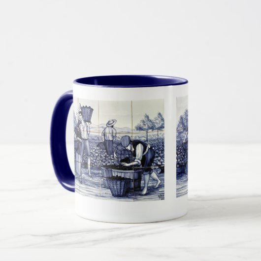 Azulejo Wine Harvest Mok (Voorkant links)