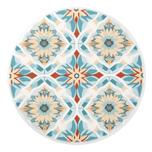 💙💛 Azulejos Algarve Star Keramische Knop (Voorkant)