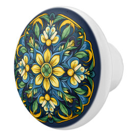 💙💛 Azulejos Andalusische zon Keramische Knop