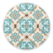 💙💛 Azulejos Aqua Medallion Keramische Knop (Voorkant)
