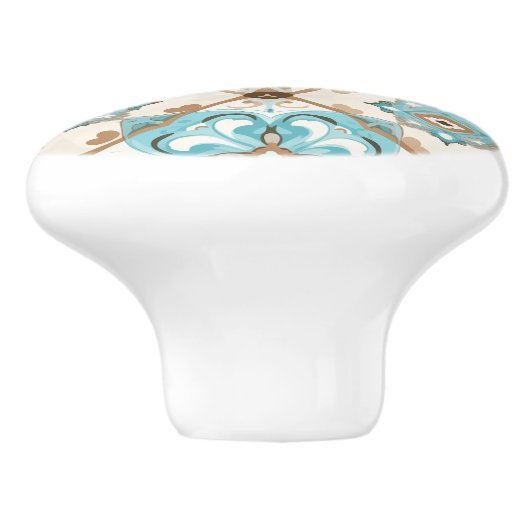 💙💛 Azulejos Aqua Medallion Keramische Knop (Zijkant)