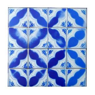 Azulejos blauwe geometrische art tegels tegeltje