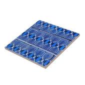 Azulejos blauwe geometrische kunst tegeltje (Zijkant)